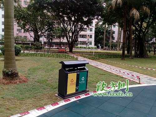 韶關(guān)機(jī)關(guān)鋼制垃圾桶，欣方圳量身定做